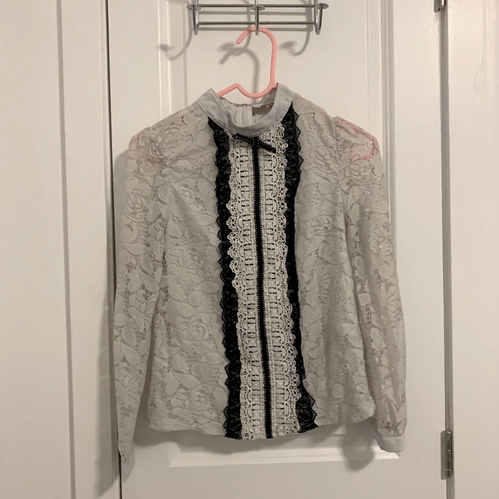 Lolita cute Vintage Bow Shirt